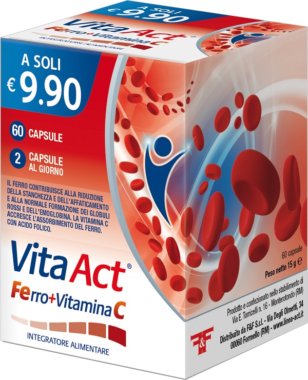 FERRO + VITAMINA C ACT 60 CAPSULE - famajoy.it