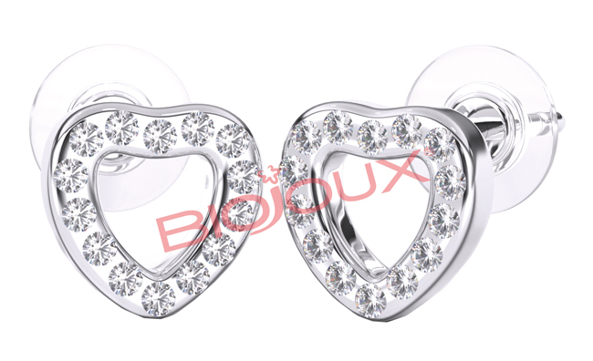 ORECCHINI STERILI BJT939 OPEN HEARTH W/CRYSTAL - famajoy.it