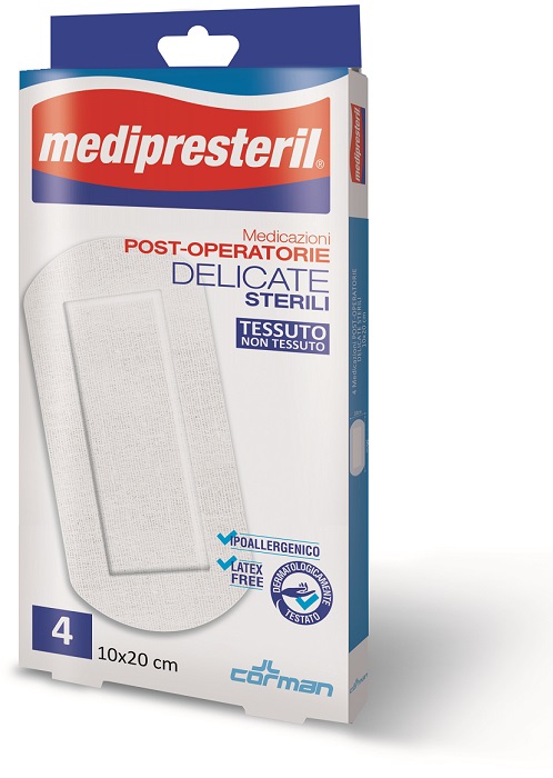 MEDICAZIONE POST OPERATORIA MEDIPRESTERIL DELICATA TNT 10X20CM 5 PEZZI - famajoy.it