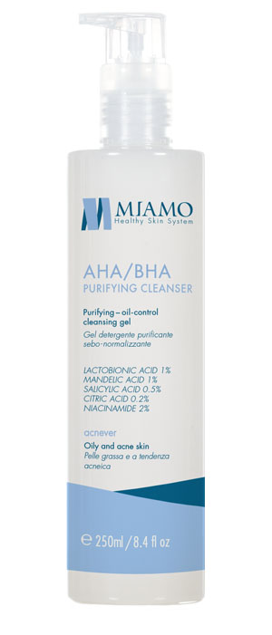 MIAMO ACNEVER AHA/BHA PURIFYING CLEANSER 250 ML - famajoy.it