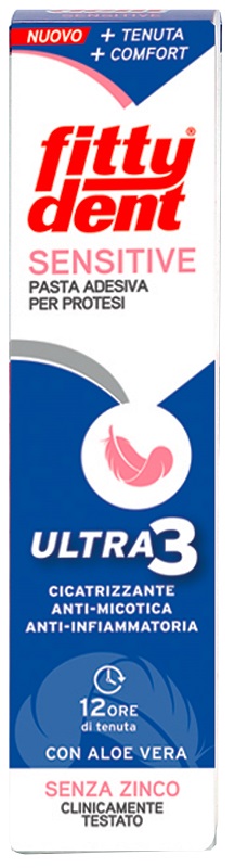 FITTYDENT SENSITIVE PASTA ADESIVA CON ALOE VERA 40 G - famajoy.it