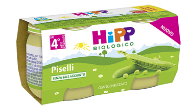 HIPP BIO OMOGENEIZZATO PISELLI 2X80 G - famajoy.it