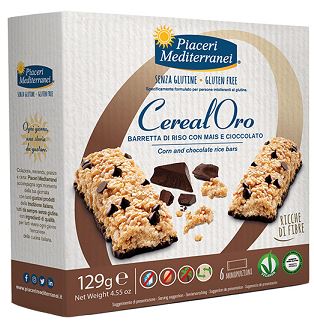 PIACERI MEDITERRANEI BARRETTA DI RISO CON MAIS E CIOCCOLATO 129 G - famajoy.it