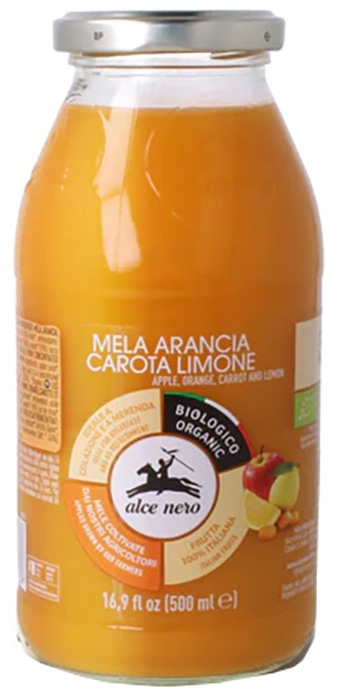 SUCCO 100% MELA ARANCIA CAROTA LIMONE BIO 500 ML - famajoy.it