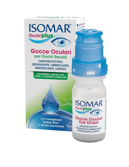 ISOMAR OCCHI PLUS GOCCE OCULARI PER OCCHI SECCHI ALL'ACIDO IALURONICO 0,25% 10 ML - famajoy.it