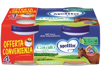 MELLIN OMOGENEIZZATO CAVALLO 4 X 80 G - famajoy.it
