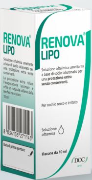 RENOVA COLLIRIO SOSTITUTO LACRIMALE A BASE DI ACIDO IALURONICO 0,4% E LIPIDI FLACONE DA 10 ML SENZA CONSERVANTI - famajoy.it