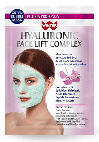 WINTER HYALURONIC FACE LIFT COMPLEX MASCHERA VISO BUBBLE PULIZIA PROFONDA 23 ML - famajoy.it