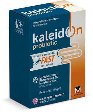 KALEIDON PROBIOTIC FAST FRUTTI DI BOSCO 10 BUSTE OROSOLUBILI - famajoy.it