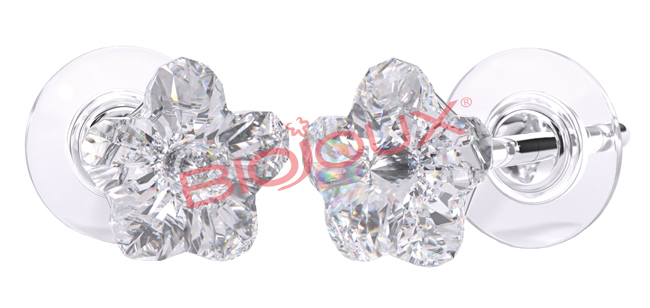 ORECCHINO POST FORATURA SWAROVSKI CRYSTAL FLOWER ARTICOLO BJT963 - famajoy.it