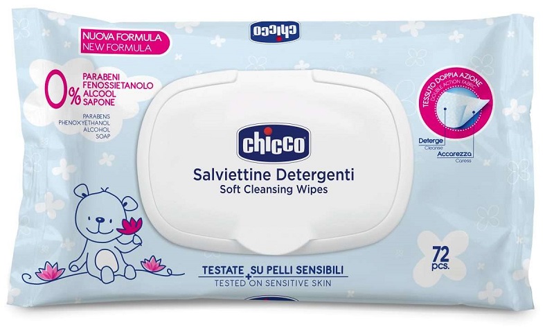 CHICCO COSMESI SALVIETTE 72 PEZZI PLAQ - famajoy.it