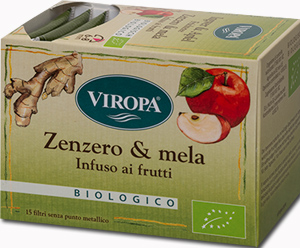 VIROPA ZENZERO & MELA INFUSO BIOLOGICO 15 BUSTINE 2,5 G - famajoy.it