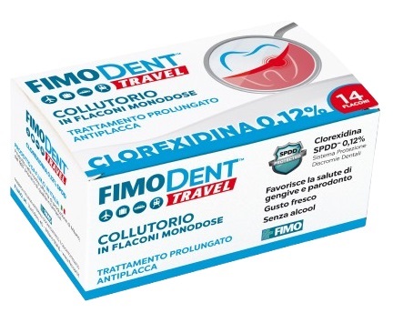 FIMODENT TRAVEL COLLUTORIO CLOREXIDINA SPDD 0,12% 14 FLACONCINI MONODOSE 10 ML - famajoy.it