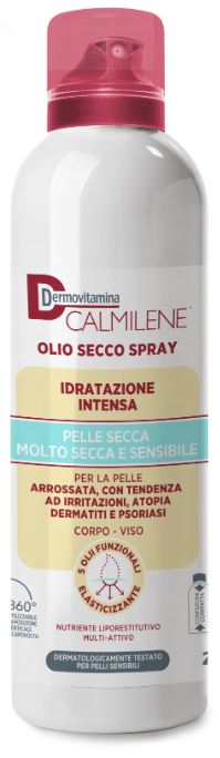 DERMOVITAMINA CALMILENE OLIO SECCO SPRAY IDRATAZIONE INTENSA PER PELLE SECCA, MOLTO SECCA E SENSIBILE 200 ML - famajoy.it
