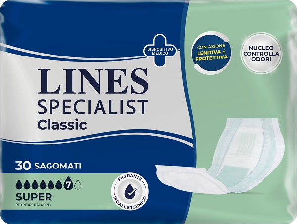 PANNOLONE LINES SPECIALIST CLASSIC SAGOMATO SUPER 30 PEZZI - famajoy.it