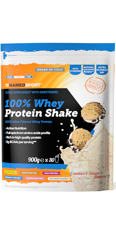 100% WHEY PROTEIN SHAKE COOKIES & CREAM 900 G - famajoy.it