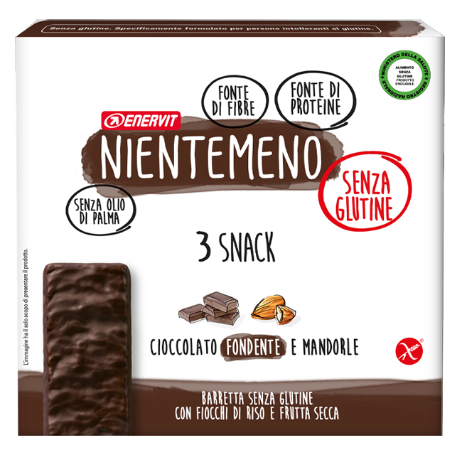 NIENTEMENO BAR FONDENTE MANDORLE 3 X 33 G - famajoy.it