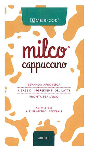 MEDIFOOD MILCO BEVANDA APROTEICA CAPPUCCINO 6 X 200 ML - famajoy.it