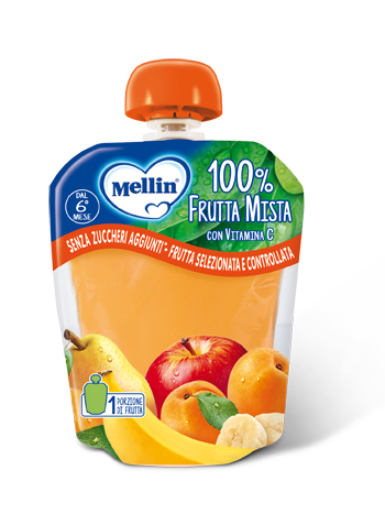 MELLIN POUCH FRUTTA MISTA 90 G - famajoy.it
