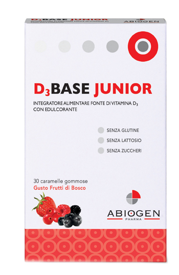 D3BASE JUNIOR 30 CARAMELLE GOMMOSE FRUTTI DI BOSCO - famajoy.it