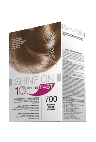 BIONIKE SHINE ON FAST TRATTAMENTO COLORANTE CAPELLI BIONDO 700 FLACONE 60 ML + TUBO 60 ML - famajoy.it