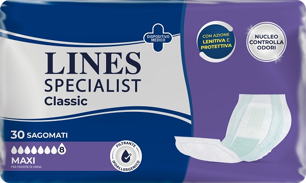 PANNOLONE PER INCONTINENZA LINES SPECIAL CLASSIC SAGOMATO MAXI 30 PEZZI - famajoy.it