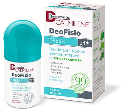 DERMOVITAMINA CALMILENE DEOFISIO FRESH 24+ DEODORANTE ROLL-ON DERMOPROTETTIVO 75 ML - famajoy.it