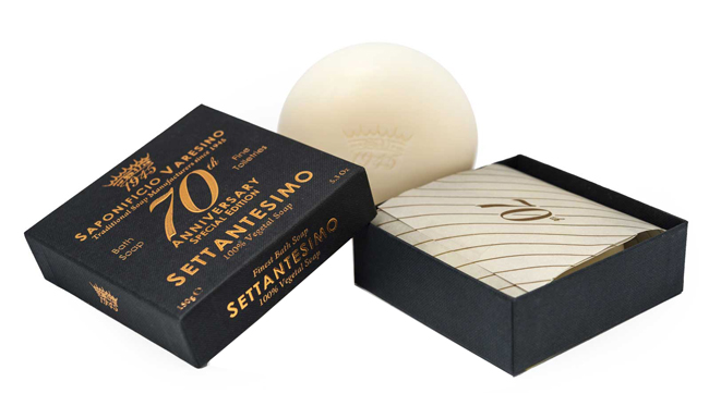70TH ANNIVERSARY BATH SOAP 150 G - famajoy.it