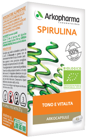ARKO CAPSULE SPIRULINA BIO 45 CAPSULE - famajoy.it