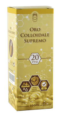 ORO COLLOIDALE SUPREMO 20PPM 100 ML - famajoy.it