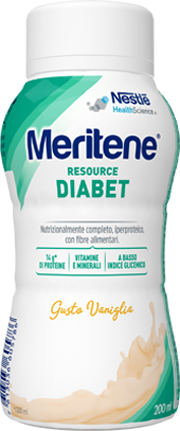 MERITENE RESOURCE DIABET VANIGLIA ALIMENTO IPERPROTEICO 28 VITAMINE E MINERALI 200 ML - famajoy.it