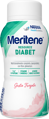 MERITENE RESOURCE DIABET FRAGOLA ALIMENTO IPERPROTEICO 28 VITAMINE E MINERALI 200 ML - famajoy.it