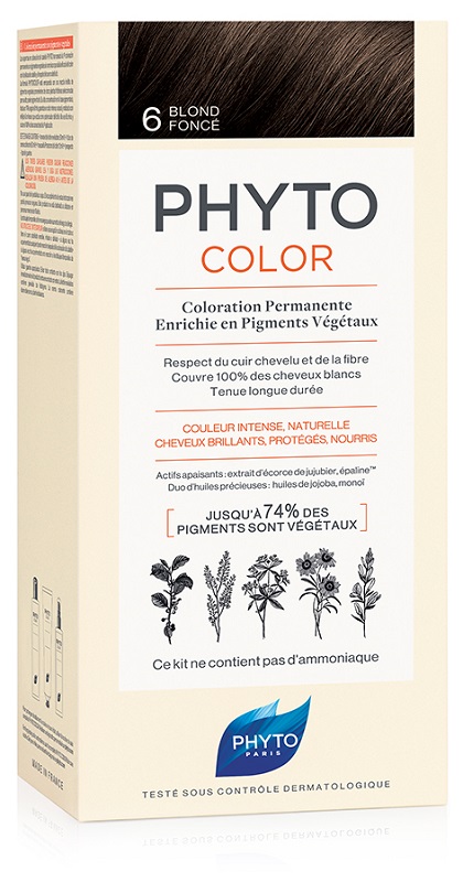 PHYTOCOLOR 6 BIONDO SCURO 1 LATTE+ 1 CREMA + 1 MASCHERA + 1 PAIO DI GUANTI - famajoy.it