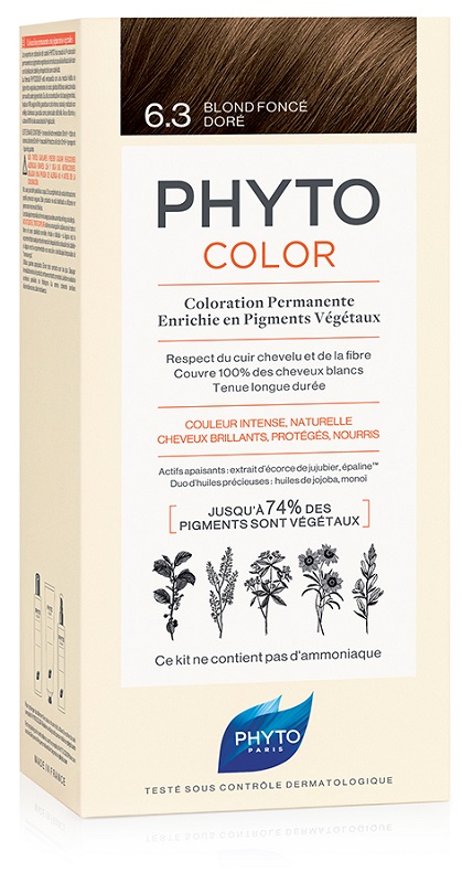 PHYTOCOLOR 6.3 BIONDO SCU DOR 1 LATTE + 1 CREMA + 1 MASCHERA + 1 PAIO DI GUANTI - famajoy.it
