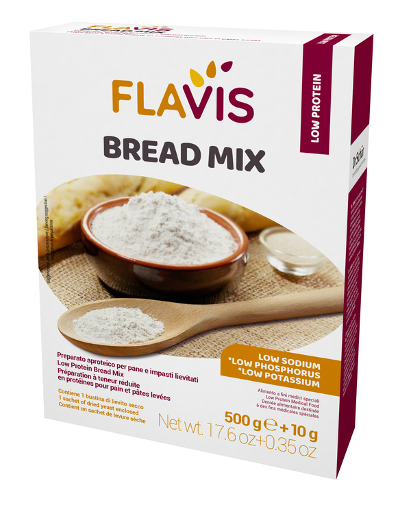 FLAVIS BREAD MIX PREPARATO PER PANE E IMPASTI LIEVITATI APROTEICI 500 G - famajoy.it