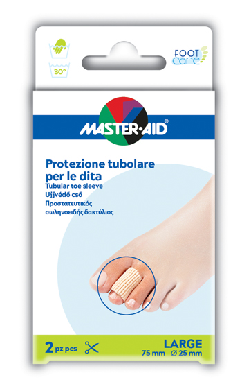 PROTEZIONE TUBOLARE IN GEL MASTER-AID FOOTCARE ELASTICIZZATO LARGE 7,5 CM 20 MM 2 PEZZI C5 - famajoy.it