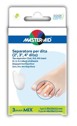 SEPARATORE DITA IN GEL MASTER-AID FOOTCARE MIX 1 SMALL + 2 MEDIUM C9 - famajoy.it