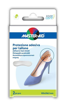 PROTEZIONE ADESIVA MASTER-AID FOOTCARE TRASPARENTE TALLONE 2 PEZZI A4 - famajoy.it