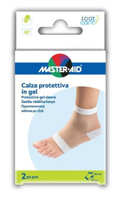 CALZA CON PROTEZIONE MASTER-AID FOOTCARE IDRATANTE IN GEL/TESSUTO PER TALLONI 2 PEZZI F1 - famajoy.it