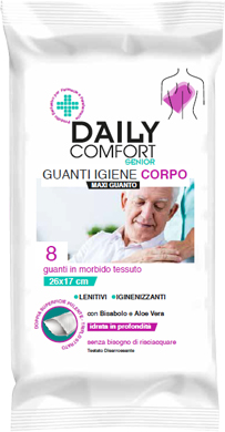 DAILY COMFORT SENIOR GUANTO DETERGENTE 8 PEZZI - famajoy.it