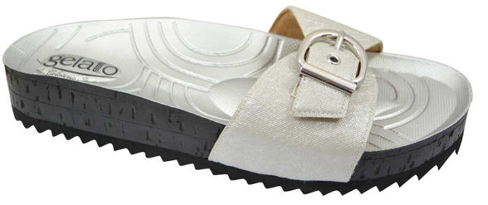 CIABATTA WOODSTOCK METALLIC SILVER 39/40 - famajoy.it