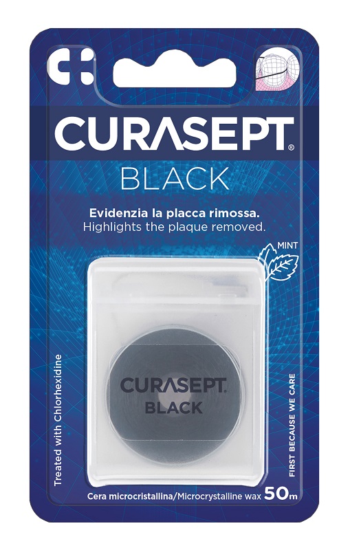 CURASEPT FLOSS CERATO NERO CLOREXIDINA - famajoy.it