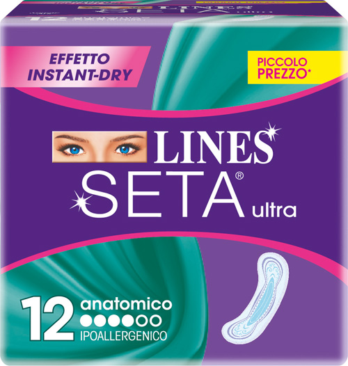 LINES SETA ULTRA ASSORBENTI ANATOMICI 12 PEZZI - famajoy.it