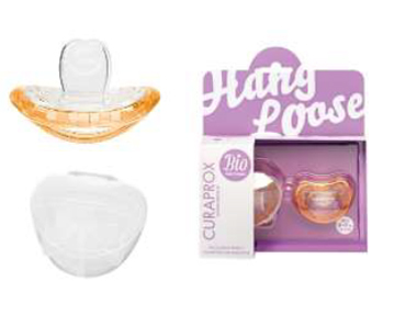 CURAPROX BABY SUCCHIETTO 2 PEZZI TG 0 COLORE ARANCIO + SCATOLA PER IGIENIZZAZIONE - famajoy.it