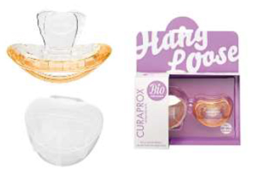 CURAPROX BABY SUCCHIETTO 2 PEZZI TG 2 COLORE ARANCIO + SCATOLA PER IGIENIZZAZIONE - famajoy.it