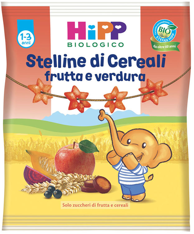 HIPP BIO STELLINE FRUTTA VERDURA 30 G - famajoy.it