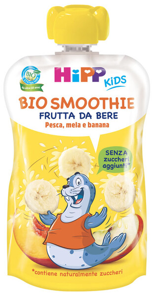 HIPP BIO SMOOTHIES MELA/BAN/PESCA 120 ML - famajoy.it
