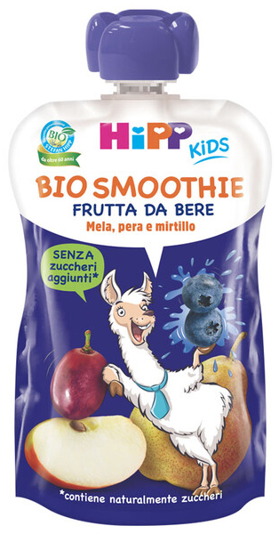 HIPP BIO SMOOTHIES MELA/PERA/MIRTILLO 120 ML - famajoy.it