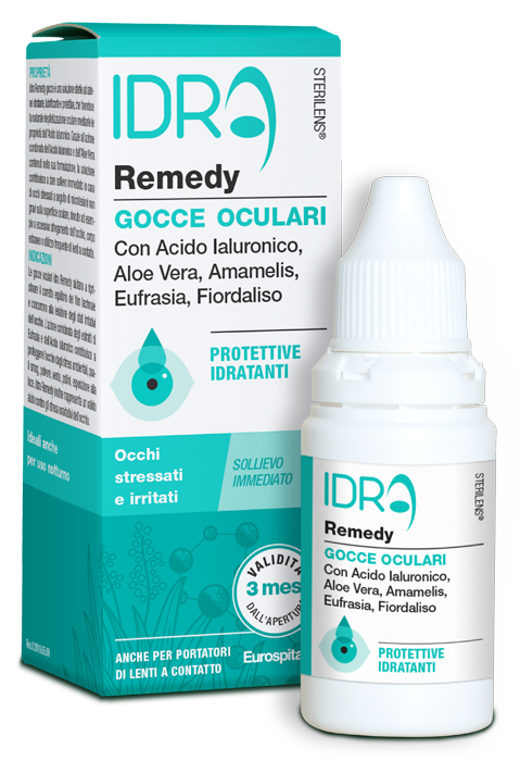 GOCCE OCULARI PROTETTIVE IDRATANTI STERILENS IDRA REMEDY CON ACIDO IALURONICO E ALOE VERA 10 ML - famajoy.it