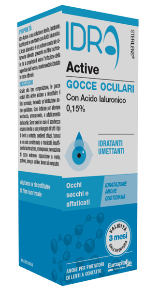 GOCCE OCULARI STERILENS IDRA ACTIVE 10 ML CON ACIDO IALURONICO 0,15% - famajoy.it